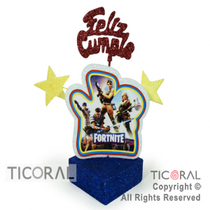 ADORNO CUBITO ECO FELIZ CUMPLE FORTNITE TELGO x 1